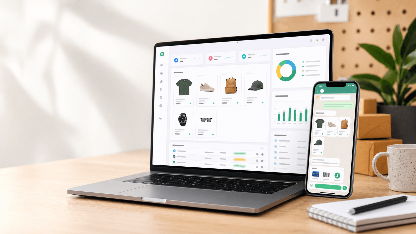 Vista de una tienda online ZapyShop